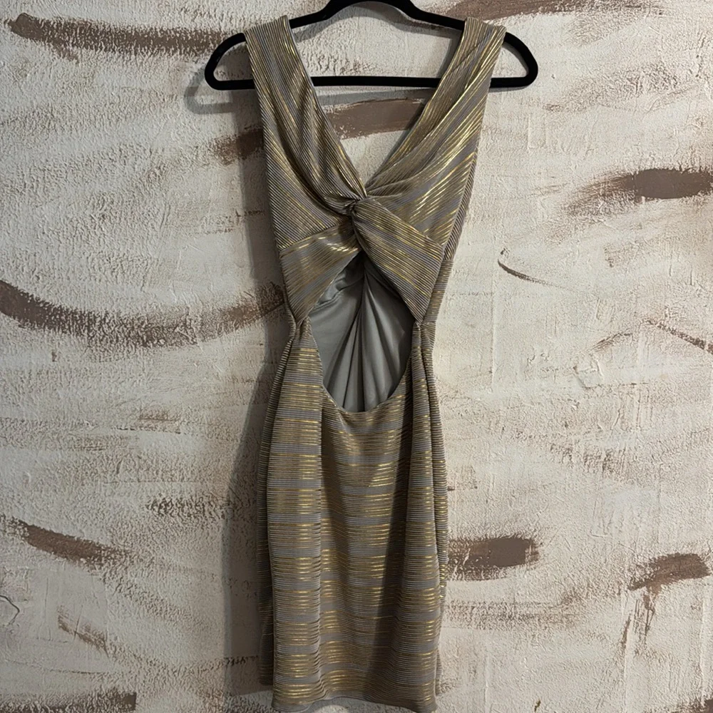 Arden B Lurex Twist Front Dress - Picture 3 of 3